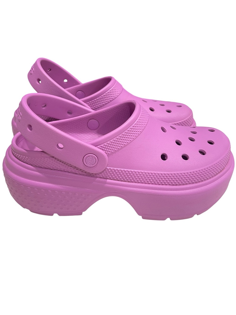 CROCS Stomp Clogs Platform Exaggerated Lug Sole SZ 11 Women 9 Men Pink Purple